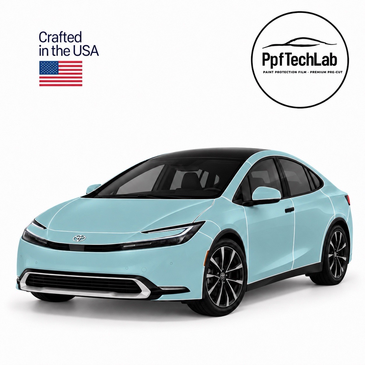 2023-2025 Toyota Prius Prime Full Body Pre-Cut PPF Kit 8.5 Mil Gloss