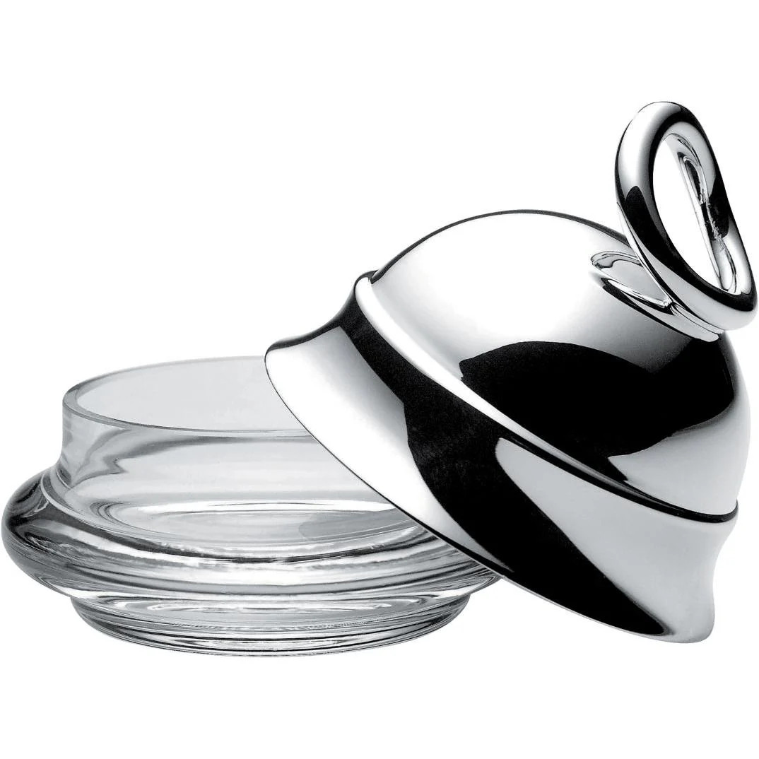 Vertigo by Christofle Silverplate Personal lidded Butter Dish New in Box Retail