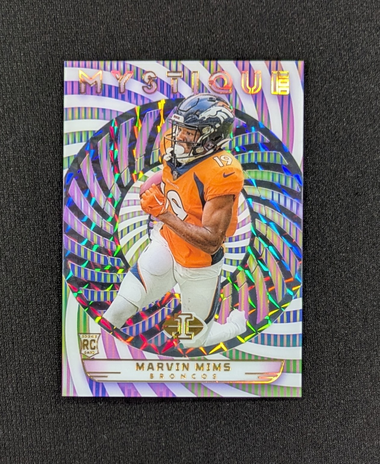 2023 Panini Illusions Mystique Mosaic SSP Marvin Mims #24 Rookie RC Broncos 2023 Panini Illusions Mystique Mosaic SSP Marvin Mims #24 Rookie RC Broncos