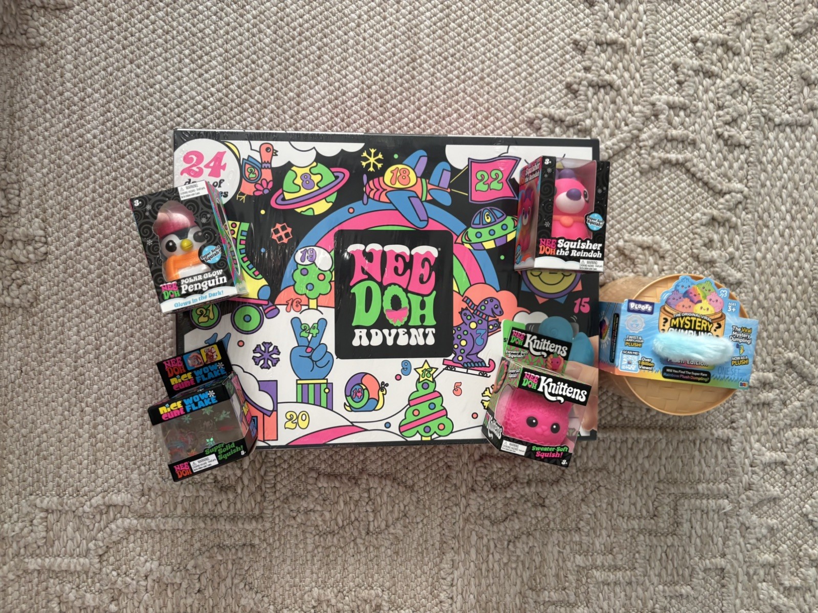 Needoh Bundle Lot 5 Advent Calendar/Knittens/Nice Cube Wow Flake Reindoh Viral