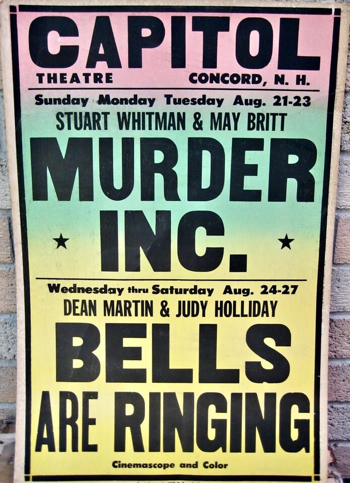 RARE ORIGINAL 1960 CAPITOL THEATRE POSTER
