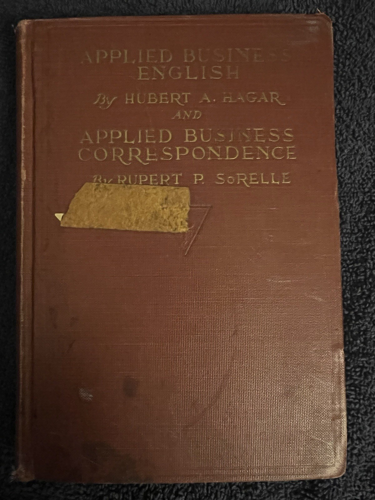 Antique 1924 Applied Business English Book Hubert A. Hagar Writing AS-IS