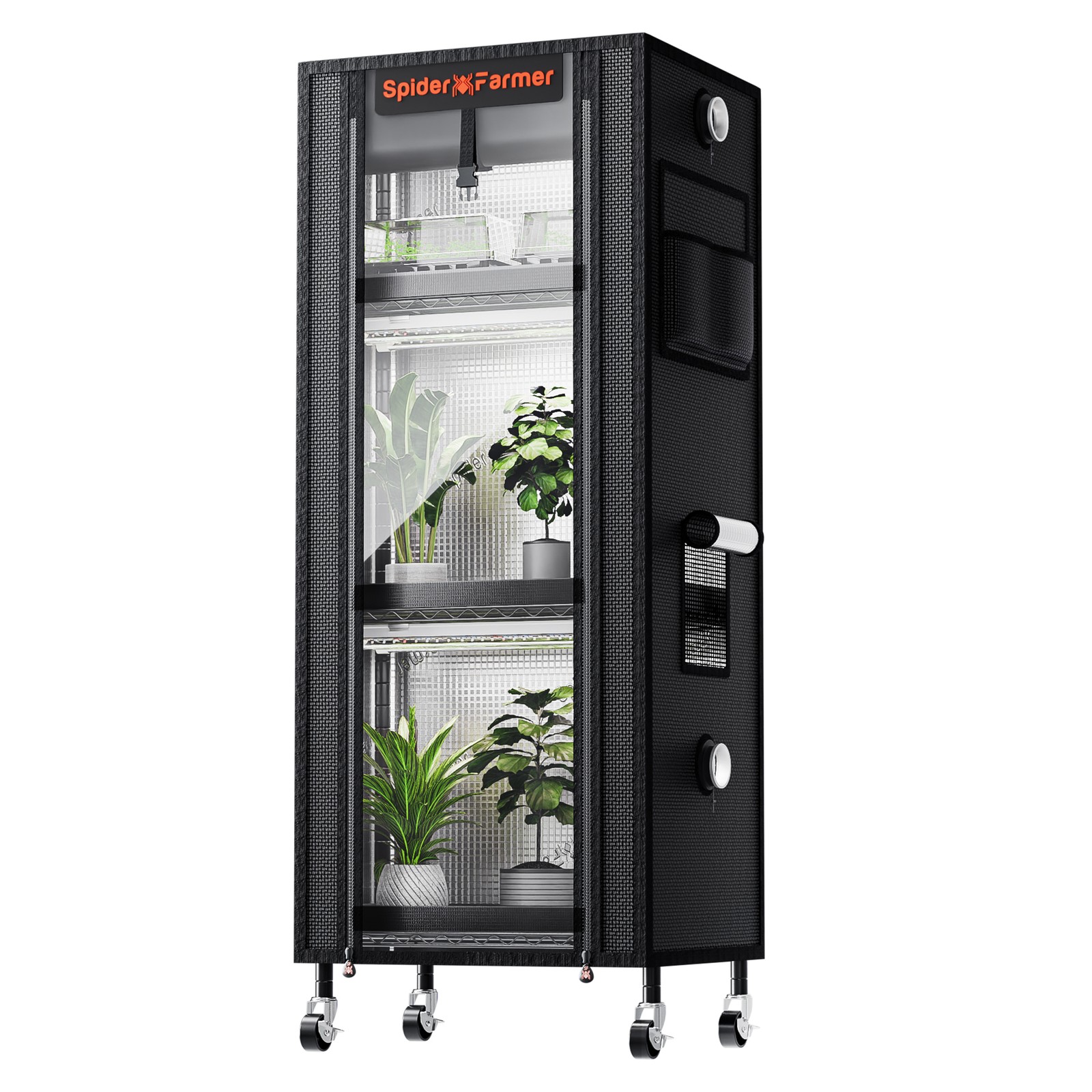 New Updated Spider Farmer Plant Stand With Grow Lights and Tent for Indoor Plant