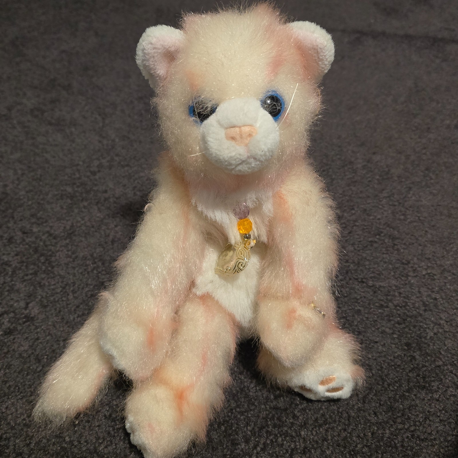  VTG Aurora Catapillers Pink Plush Sharon Lea Larsen Stuffed Animal Kitten EUC