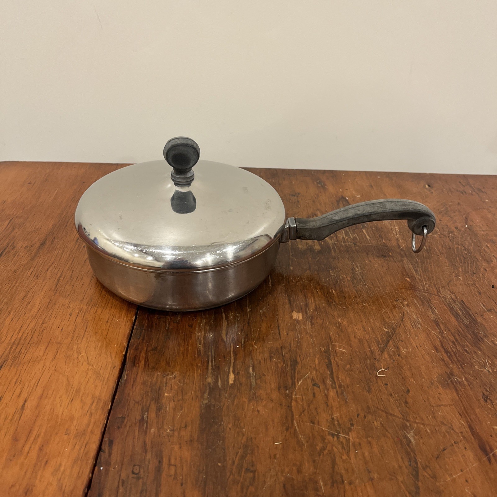Vtg Farberware Aluminum Clad Stainless Steel Cookware Set Pot Pan With Lid 7” Vtg Farberware Aluminum Clad Stainless Steel Cookware Set Pot Pan With Lid 7”