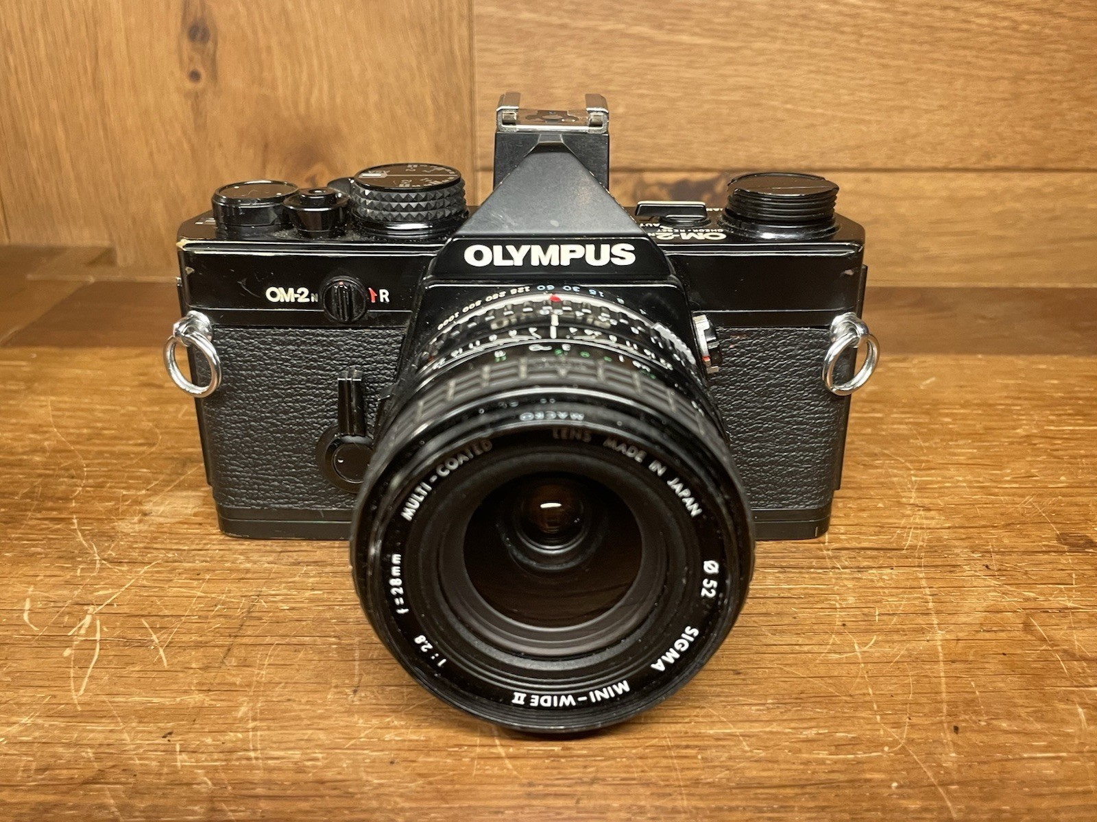 *CLA\'d Near Mint* Olympus OM-2N Black Camera Sigma Mini Wide II 28mm F/2.8 Macro