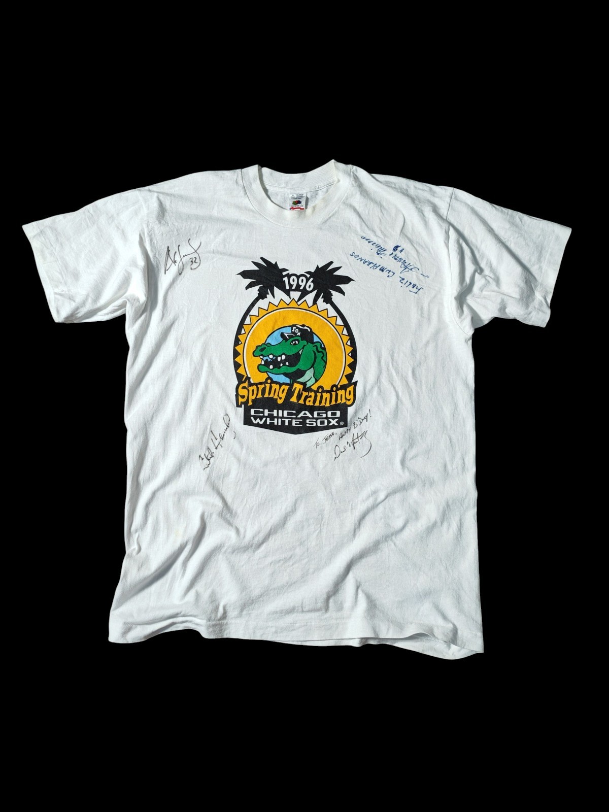 Vintage 1996 Chicago White Sox T-Shirt FoTL Autograph Signed MLB Rare XL 