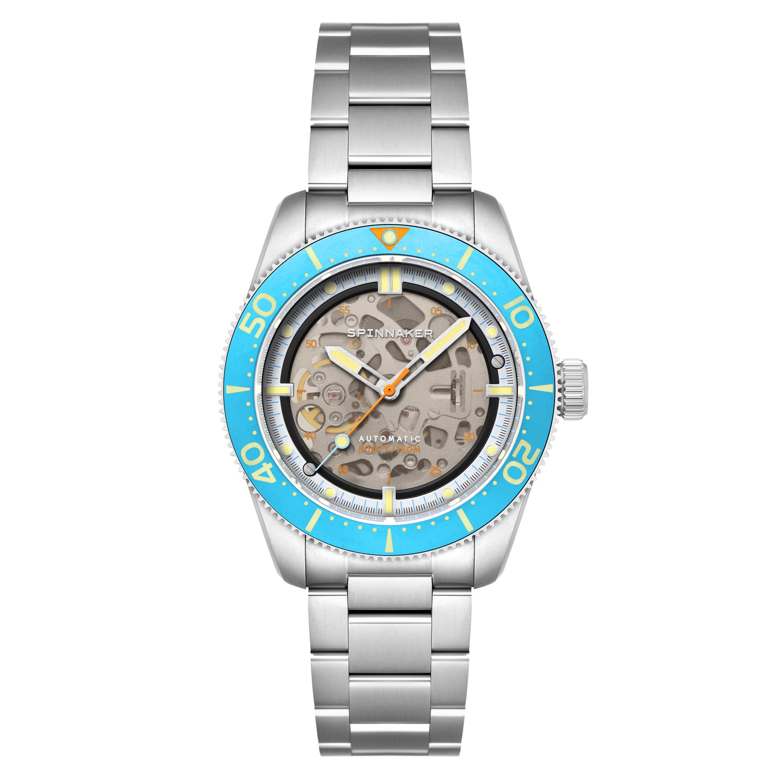 Croft 42 Skeleton Automatic Blue / Stainless Steel | Black Dial Wristwatch SP-51