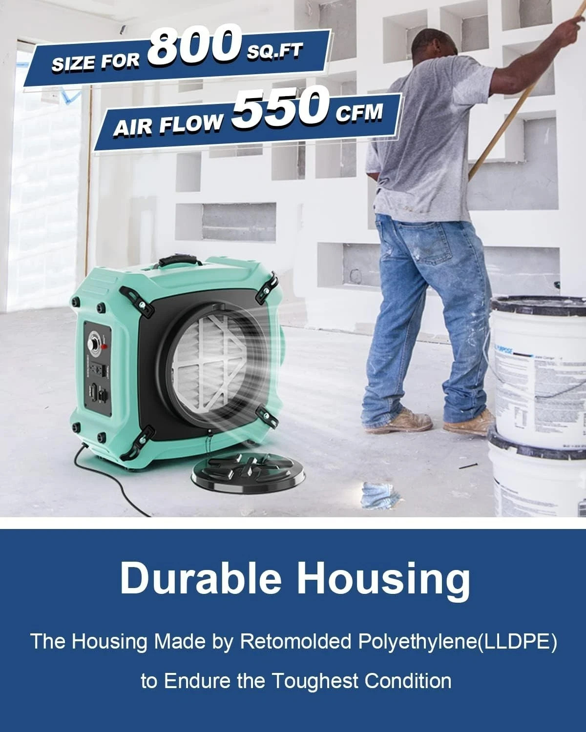 AlorAir PureAiro HEPA Max 770 Air Scrubber 550 CFM Negative Air Machine