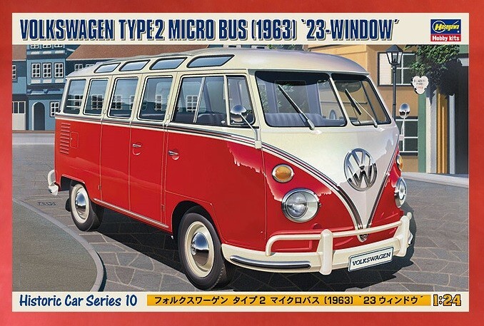 Hasegawa 21210 (HC10) 1/24 Volkswagen Type 2 Micro Bus (1963) “23-Windows”