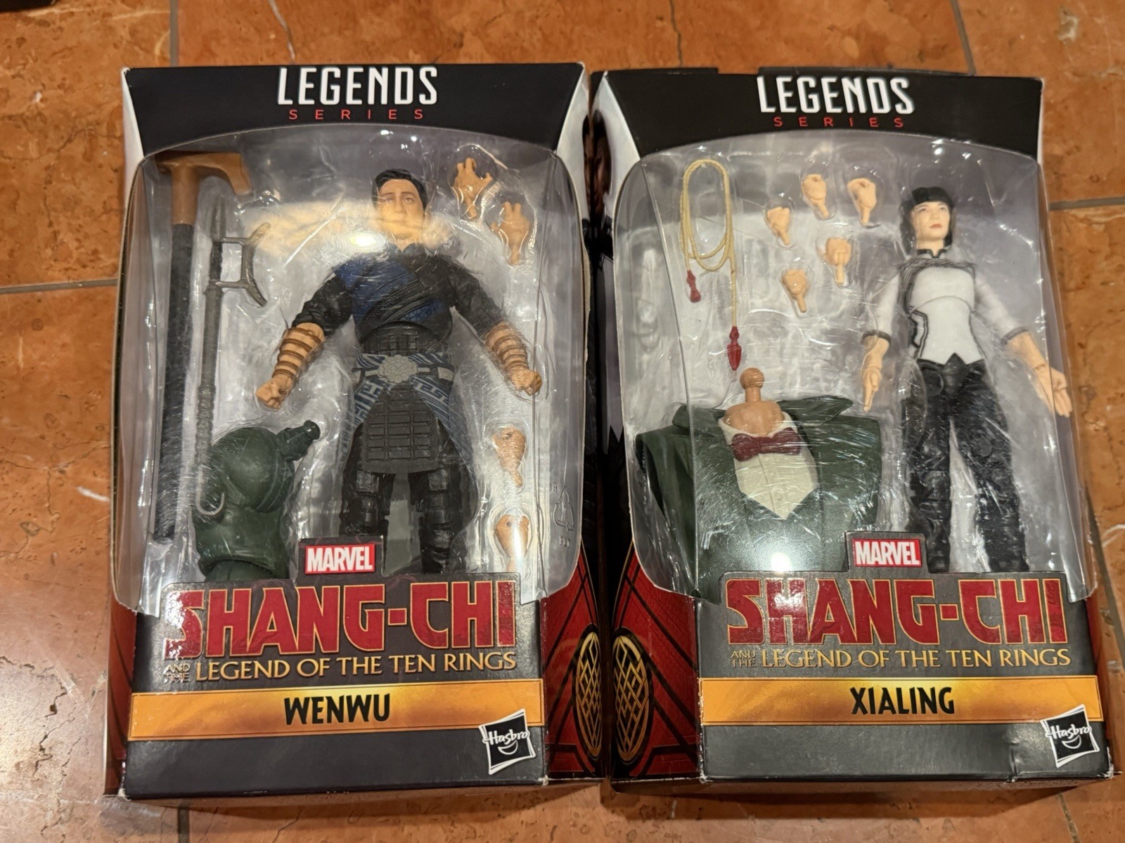 MARVEL SHANG-CHI LEGENDS OF THE TEN RINGS WENWU XIALING BUILD A FIGURE LOT 2 NEW