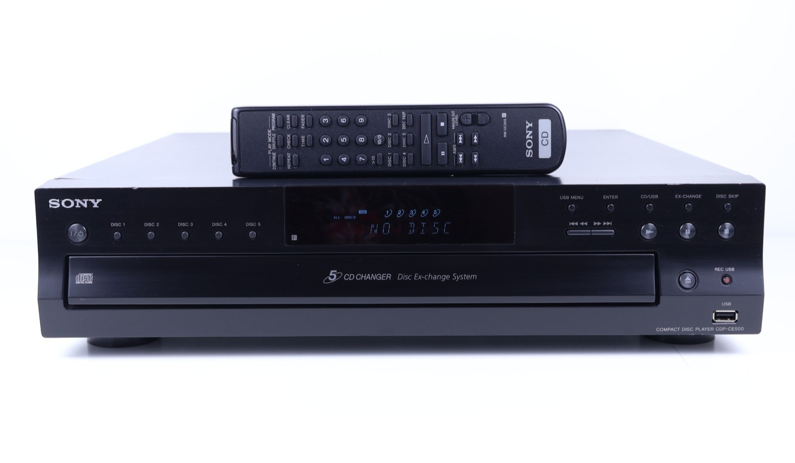Sony CDP-CE500 CD Player/5 Disc Changer USB w/ Remote - Fully Tested Sony CDP-CE500 CD Player/5 Disc Changer USB w/ Remote - Fully Tested