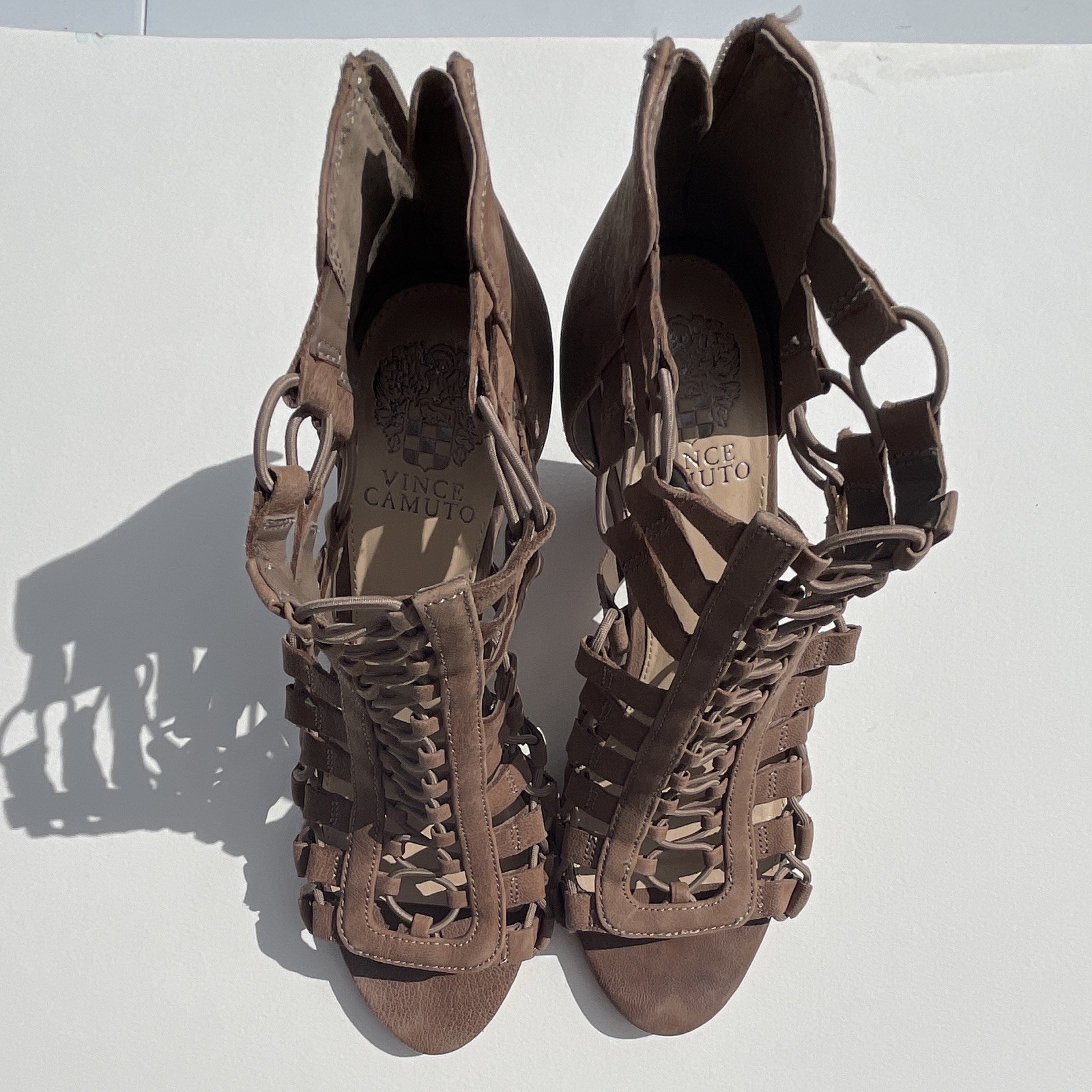 Vince Camuto Women’s Size 8.5 Woven Stretch Sandals Beige Open Toe Vince Camuto Women’s Size 8.5 Woven Stretch Sandals Beige Open Toe