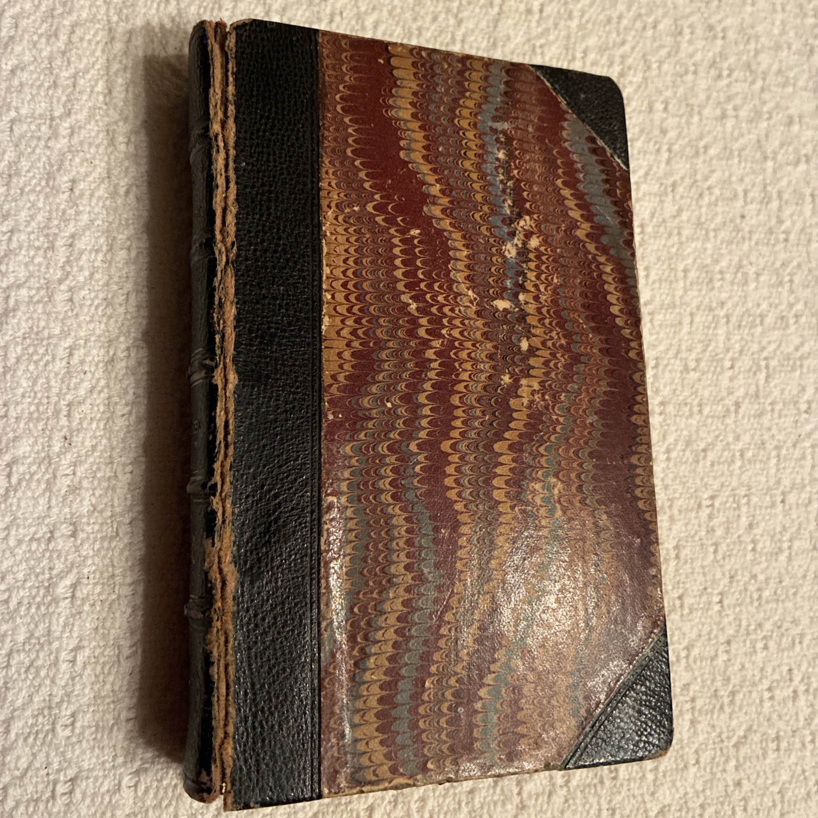 Vintage Antique 1831 Leather Book Journal Residence Normandy J Augustus St John Vintage Antique 1831 Leather Book Journal Residence Normandy J Augustus St John