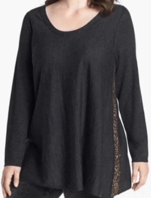 NWOT EILEEN FISHER ITALIAN FINE MERINO SEQUIN JERSEY SIZE S - $358