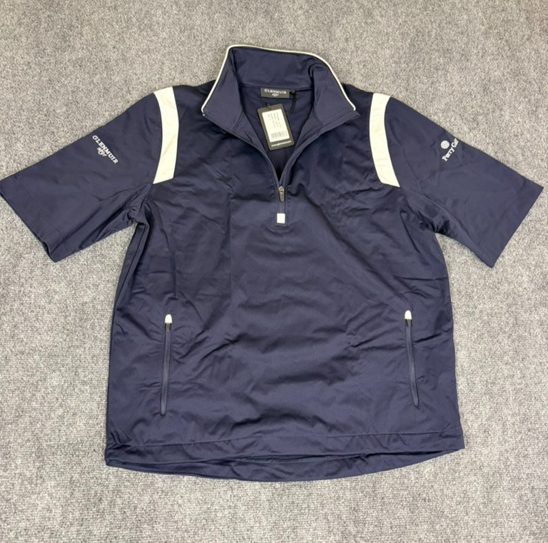 NWT Glenmuir 1891 Gilston Quarter Zip Golf Navy BlueWhite Size M Perry Golf Logo