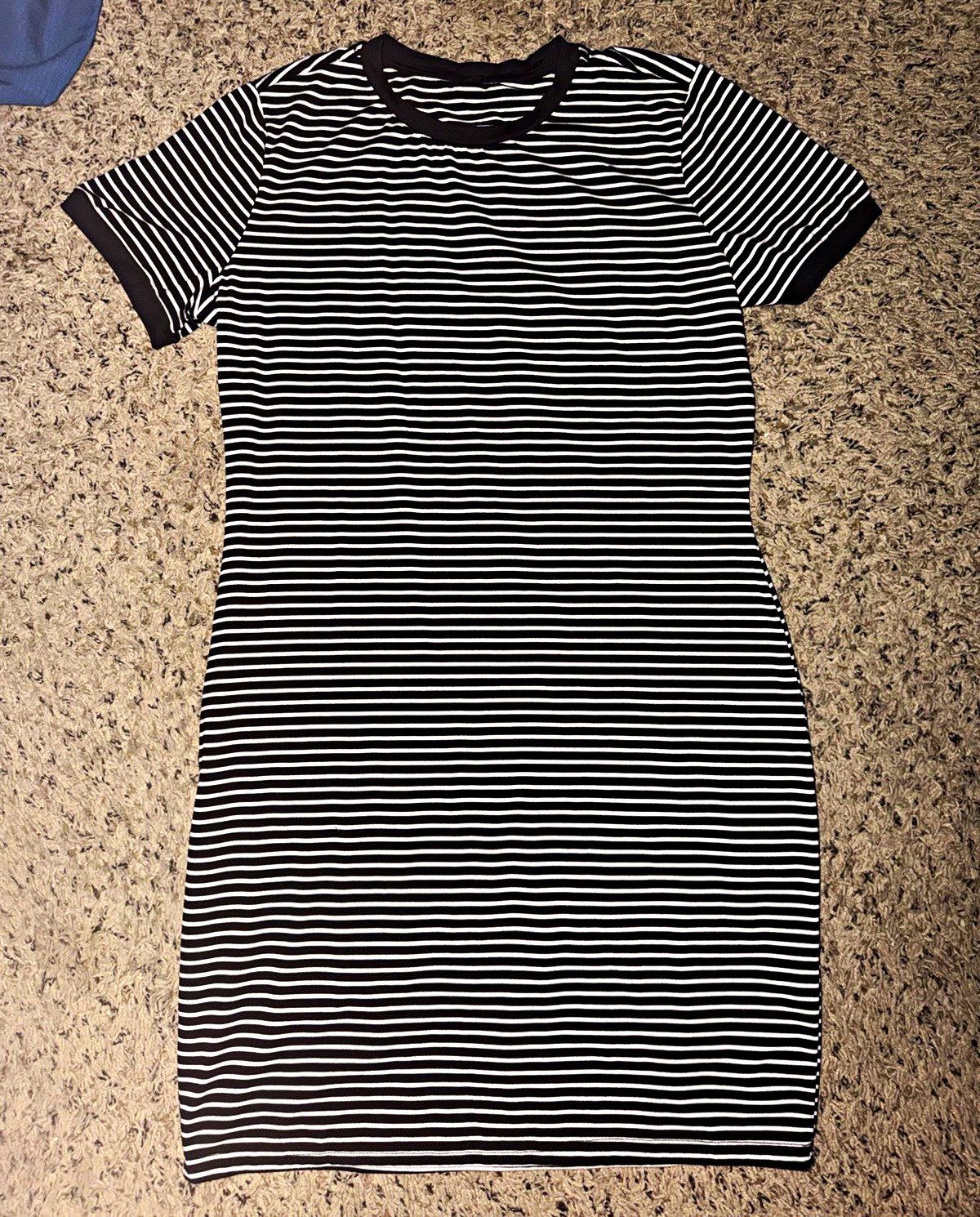 SHEIN Curve Black/White Striped Shirt Dress Short Sleeve 2XL SHEIN Curve Black/White Striped Shirt Dress Short Sleeve 2XL