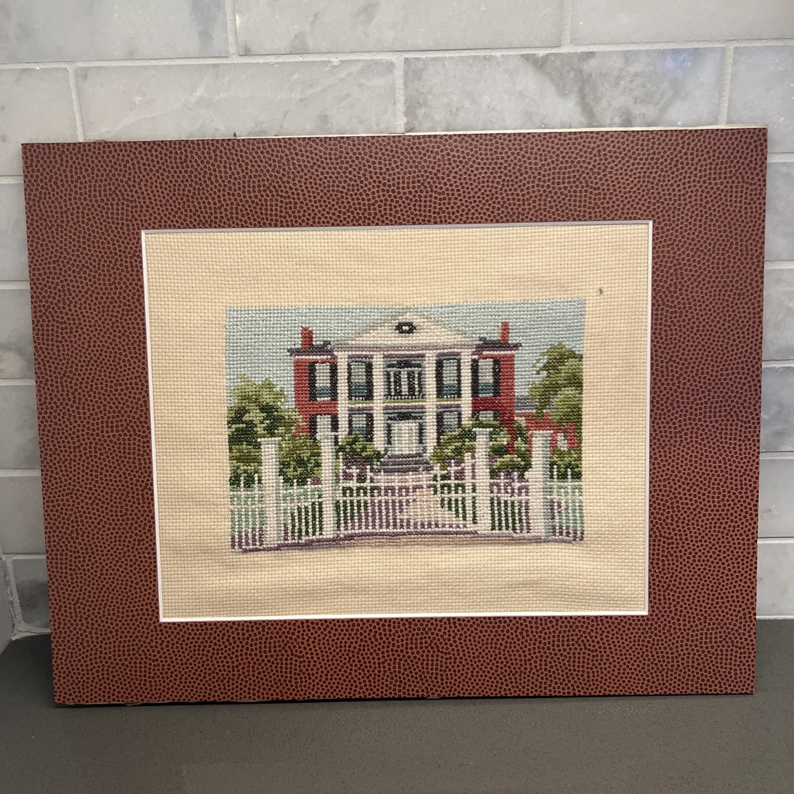 VINTAGE Unframed, handmade, completed cross stitch. VINTAGE Unframed, handmade, completed cross stitch.