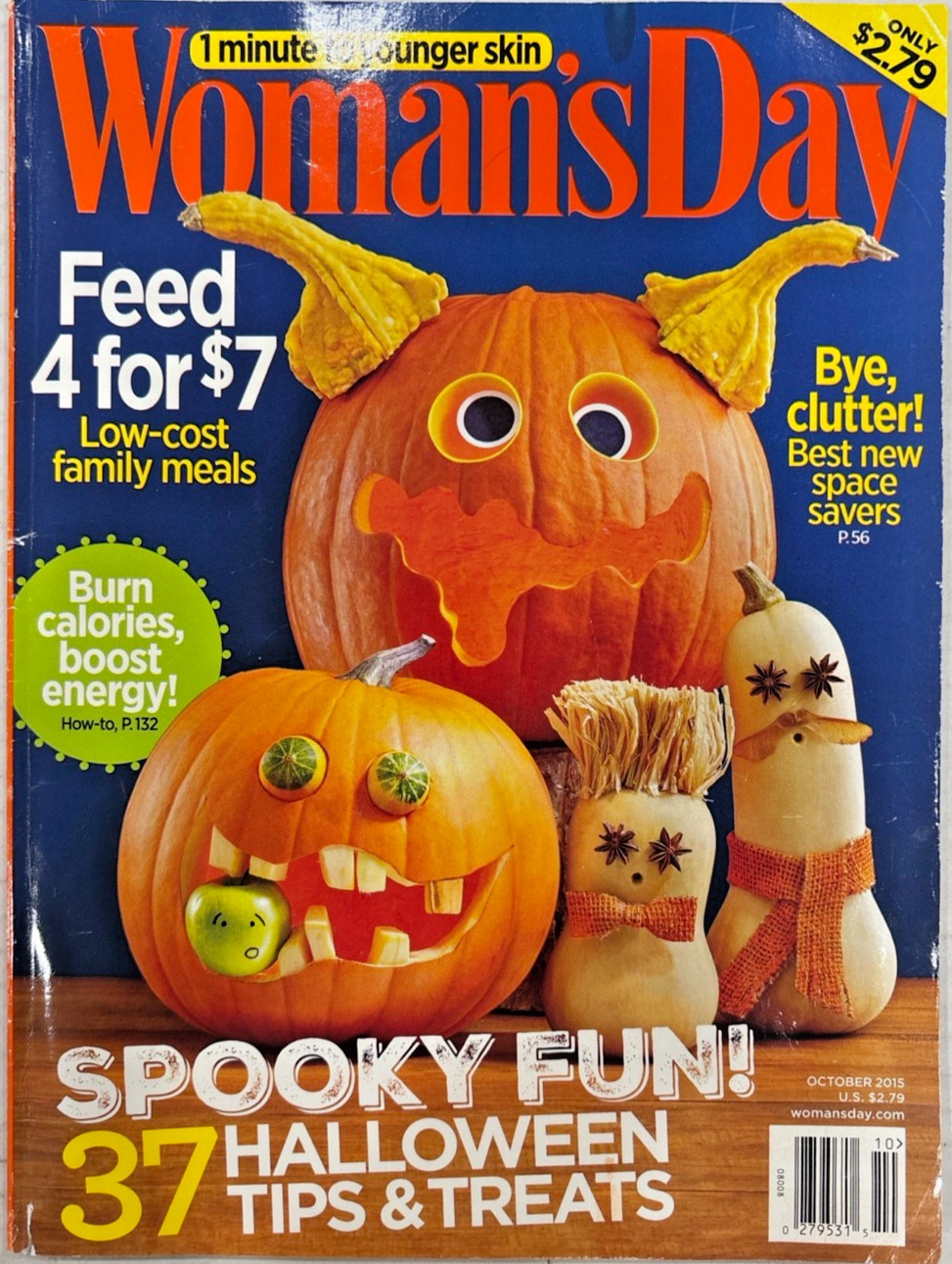 Woman\'s Day Magazine October 2015 Halloween 37 Tips & Treats Pumpkin Issue FS