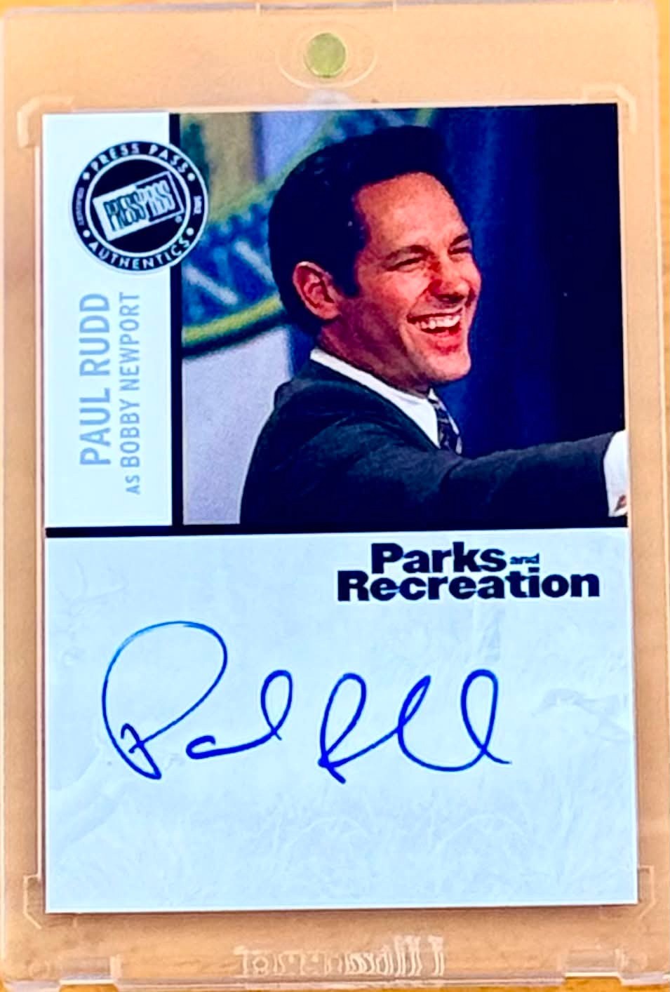 RARE - 2013 Press Pass Parks & Recreation PAUL RUDD On-Card Signed Auto #PR2 RARE - 2013 Press Pass Parks & Recreation PAUL RUDD On-Card Signed Auto #PR2