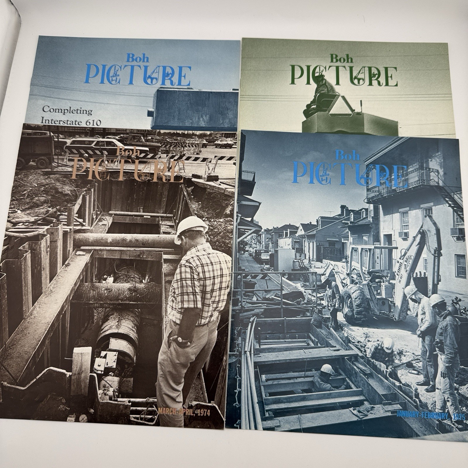 Vintage 1974-75 Boh Picture Magazines Boh Bros New Orleans Construction Lot Of 4