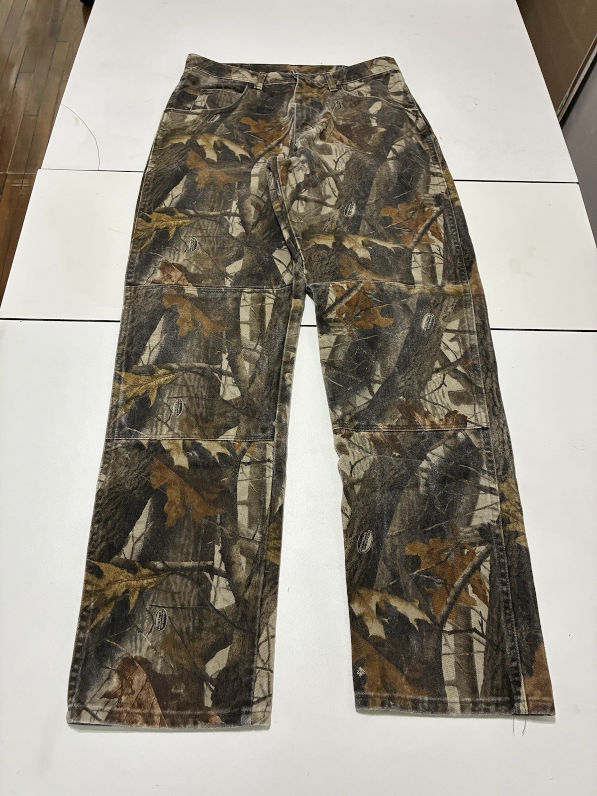 Vintage Wrangler Double Knee Camo Jeans 32x34 Realtree Hunting Woodland Straight Vintage Wrangler Double Knee Camo Jeans 32x34 Realtree Hunting Woodland Straight