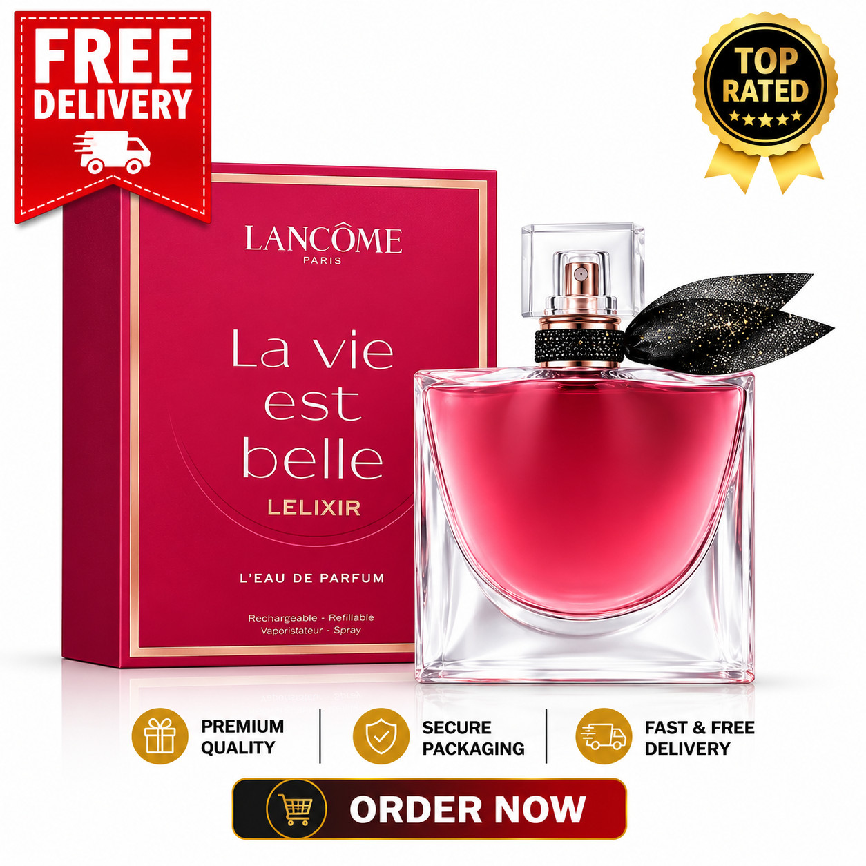 ✨ LA VIE EST BELLE L\'ELIXIR BY LANCOME 3.4 OZ FRAGRANCE FOR WOMEN NEW IN BOX ✨
