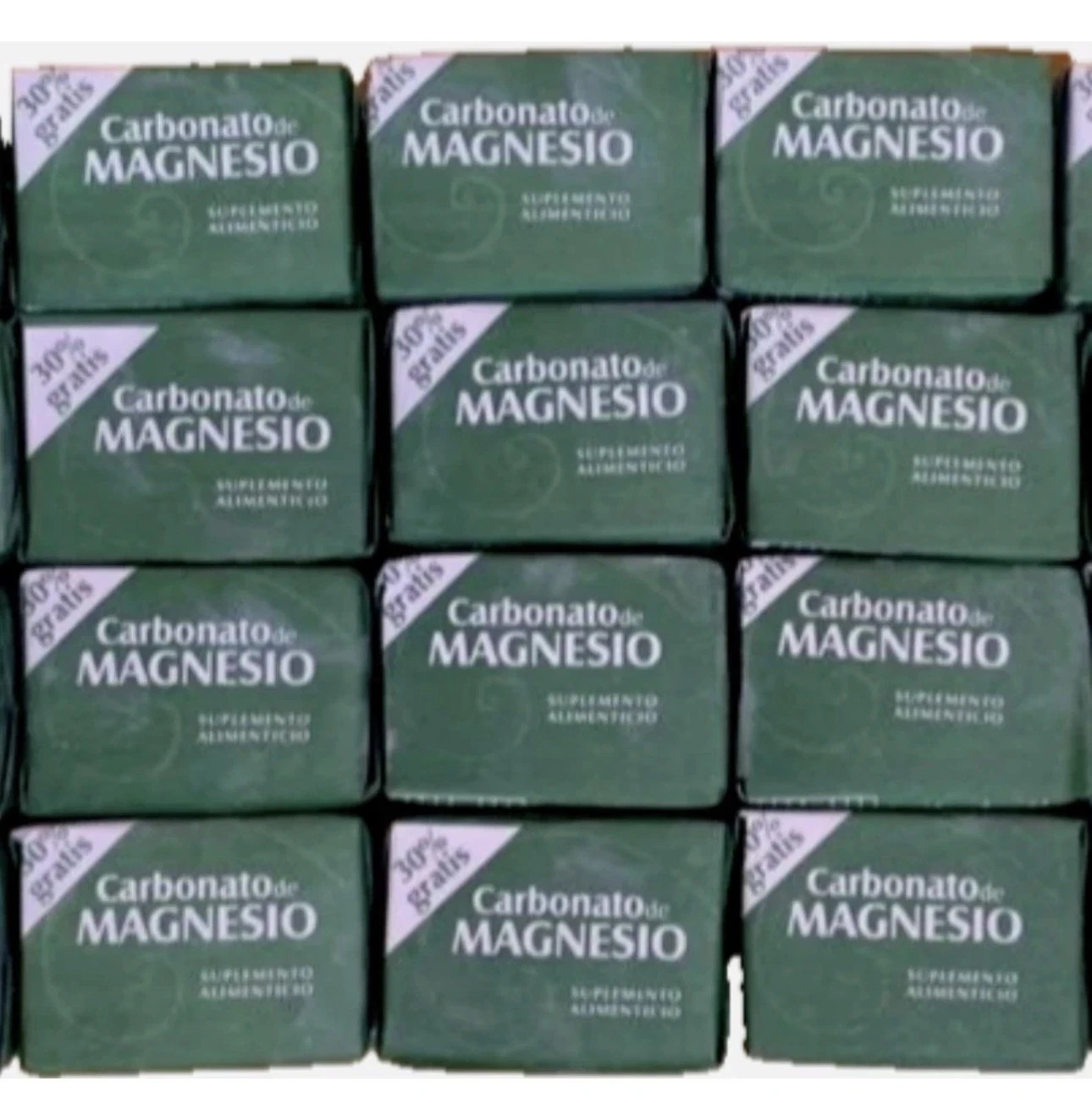 12 Cubes Carbonato de Magnesio PURO  Magnesium Carbonate 7g 