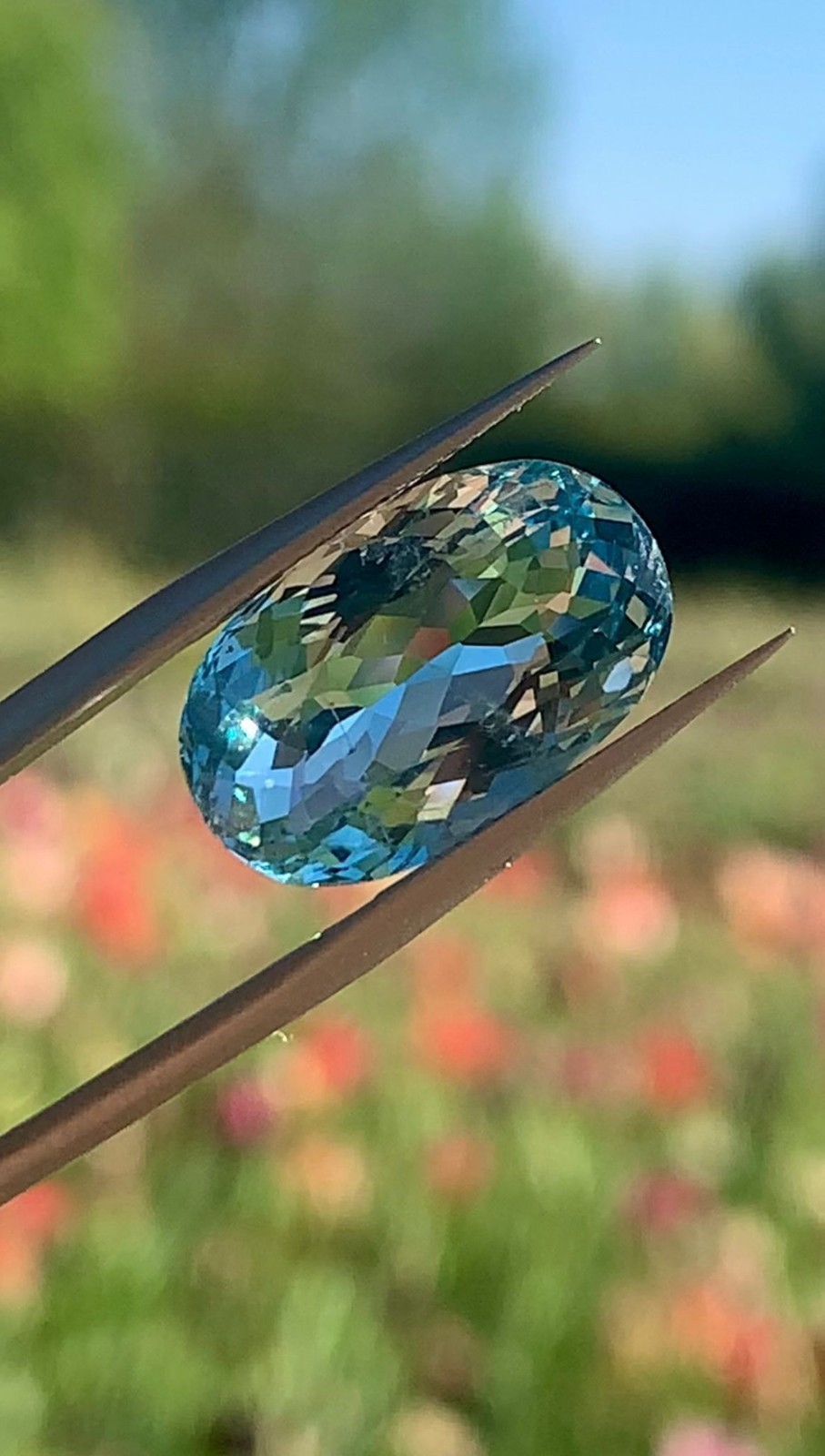 7.55Ct Natural Rare Santa Maria Blue Aquamarine