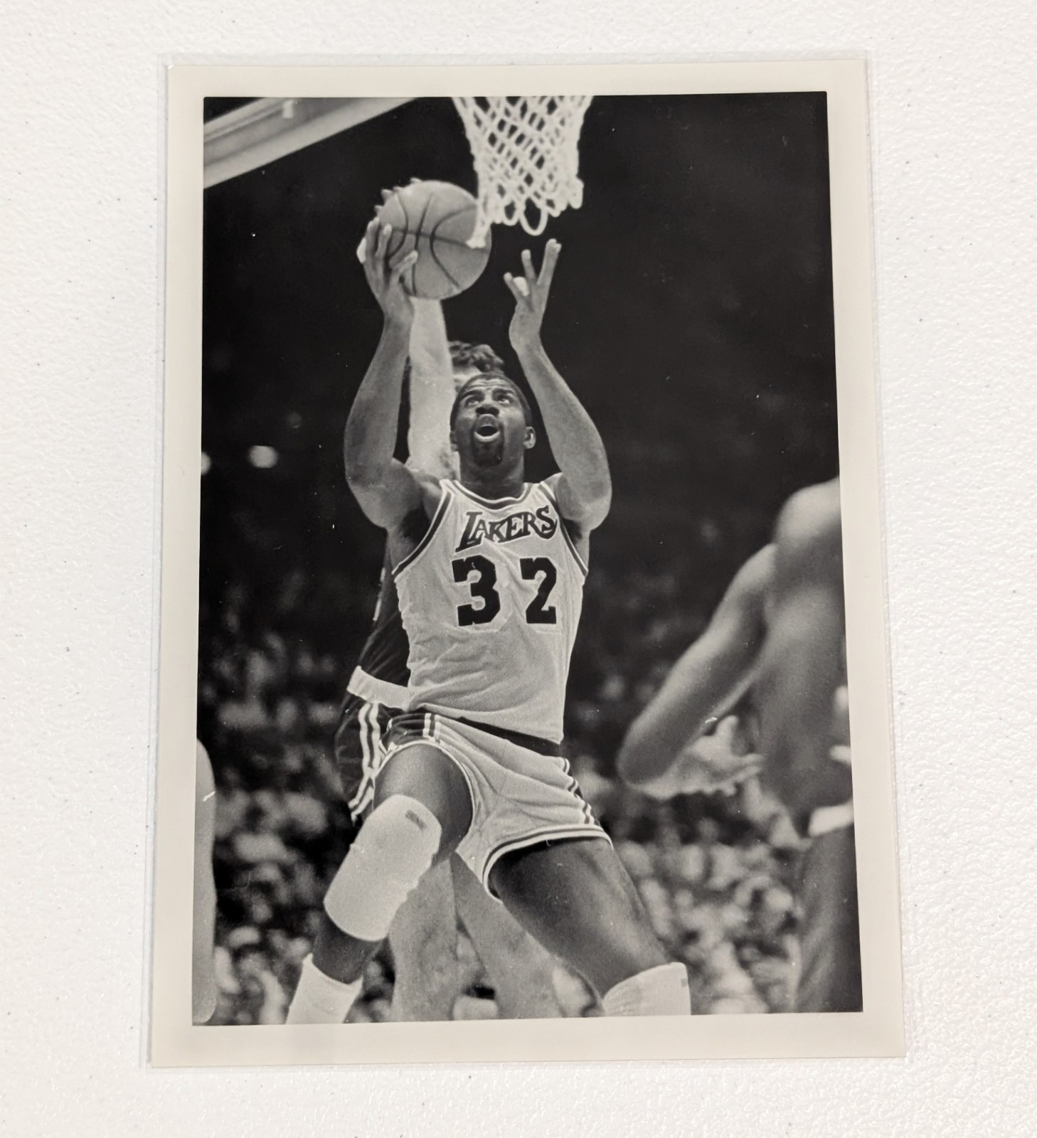 Undated press photo - Earvin Magic Johnson - Showtime Los Angeles Lakers - 5x7in