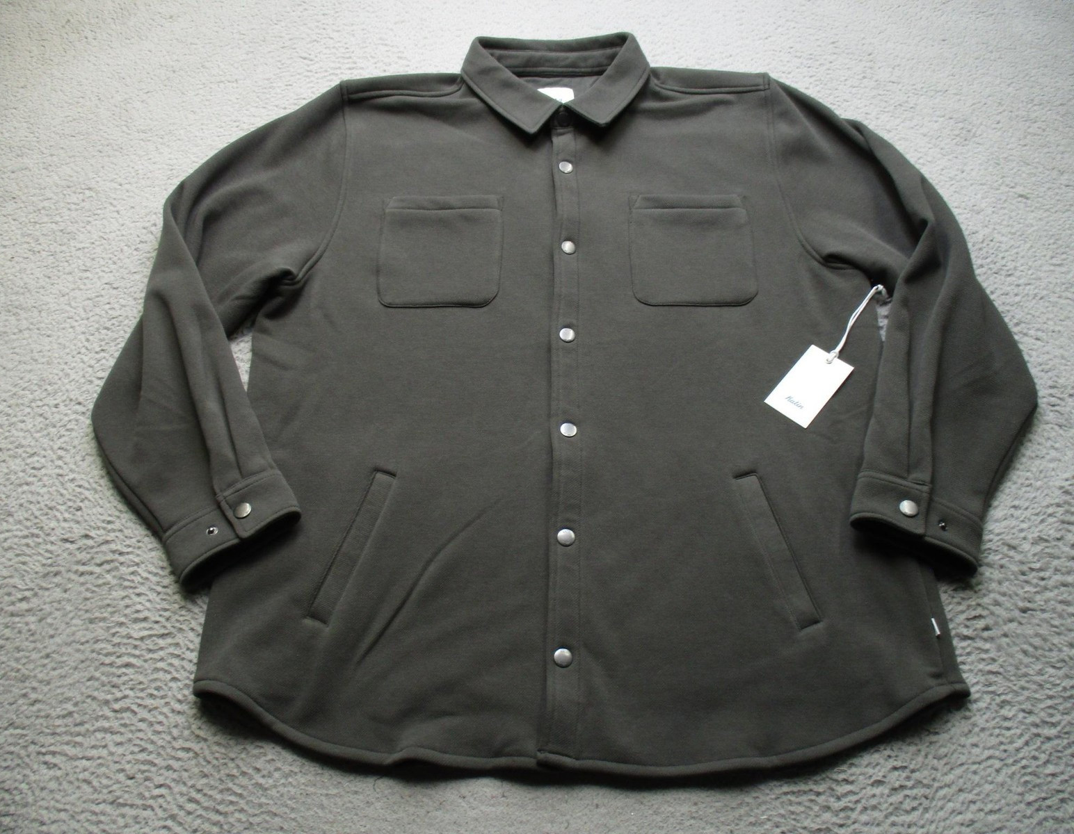 Katin Jacket Mens 2XL Harold Fleece Military Snap Pockets Casual Collared