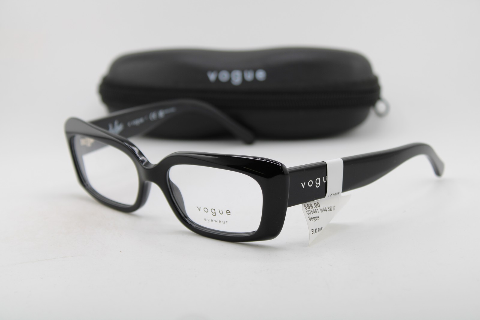 NEW HAILEY X VOGUE VO 5441 W44 BLACK SILVER AUTHENTIC EYEGLASSES 52-17