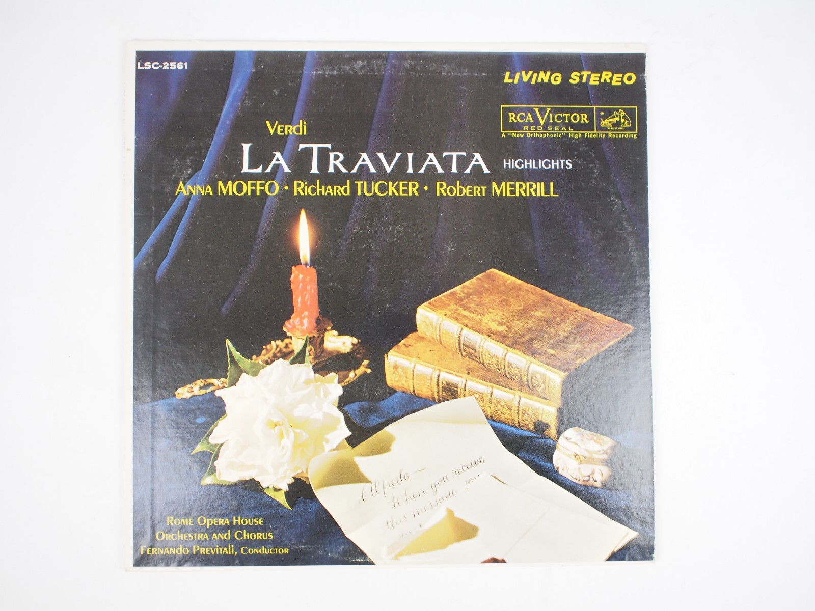 Verdi: La Traviata Highlights Stereo LSC-2561 LP Record 1961 OPERA Red Seal VG+ Verdi: La Traviata Highlights Stereo LSC-2561 LP Record 1961 OPERA Red Seal VG+
