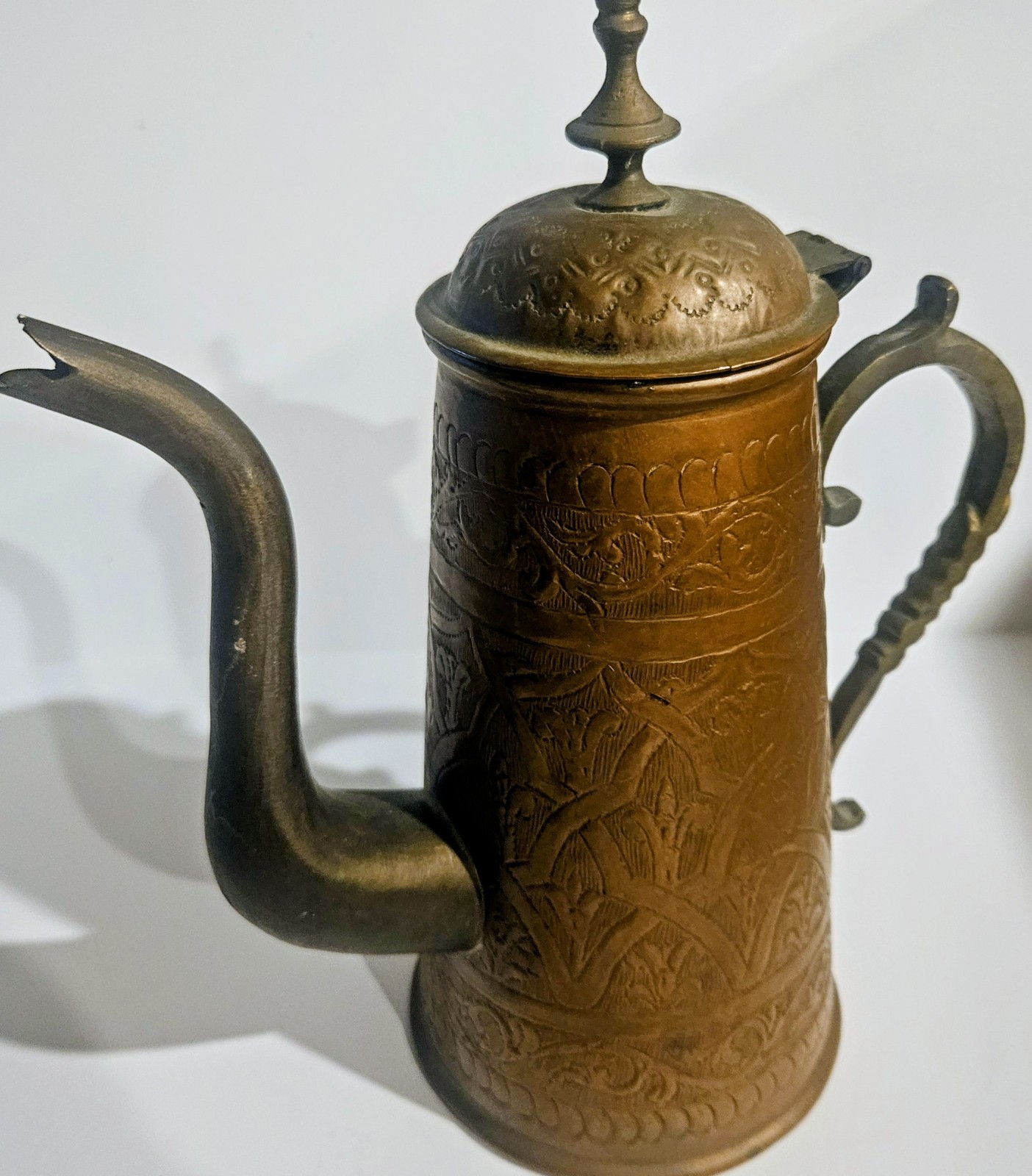 Antique Moorish Style Brass Coffeepot