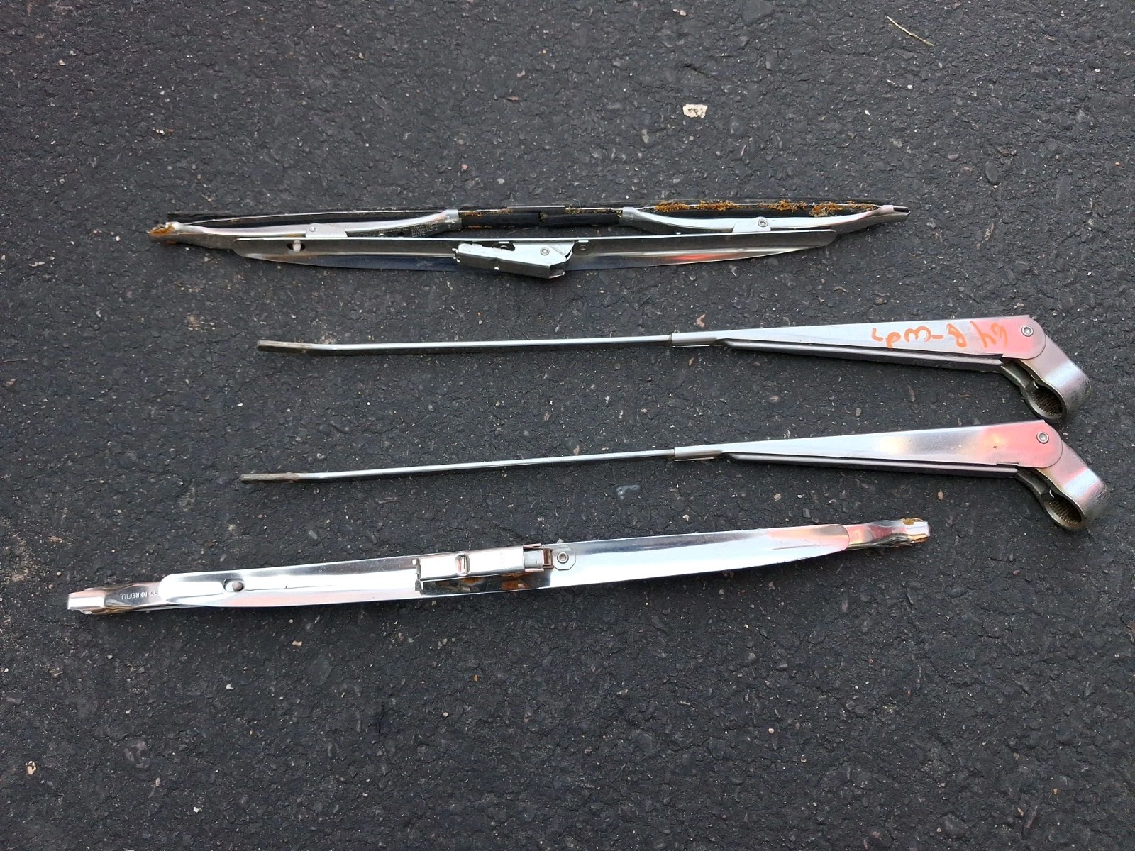 1964 Plymouth Barracuda Chrome  Windshield Wiper Arms. OEM Nice Condition 