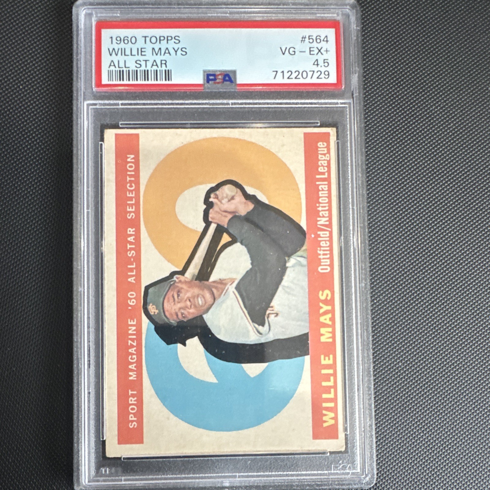 VINTAGE 1960 Topps WILLIE MAYS #564 San Francisco Giants - All-Star High # VINTAGE 1960 Topps WILLIE MAYS #564 San Francisco Giants - All-Star High #