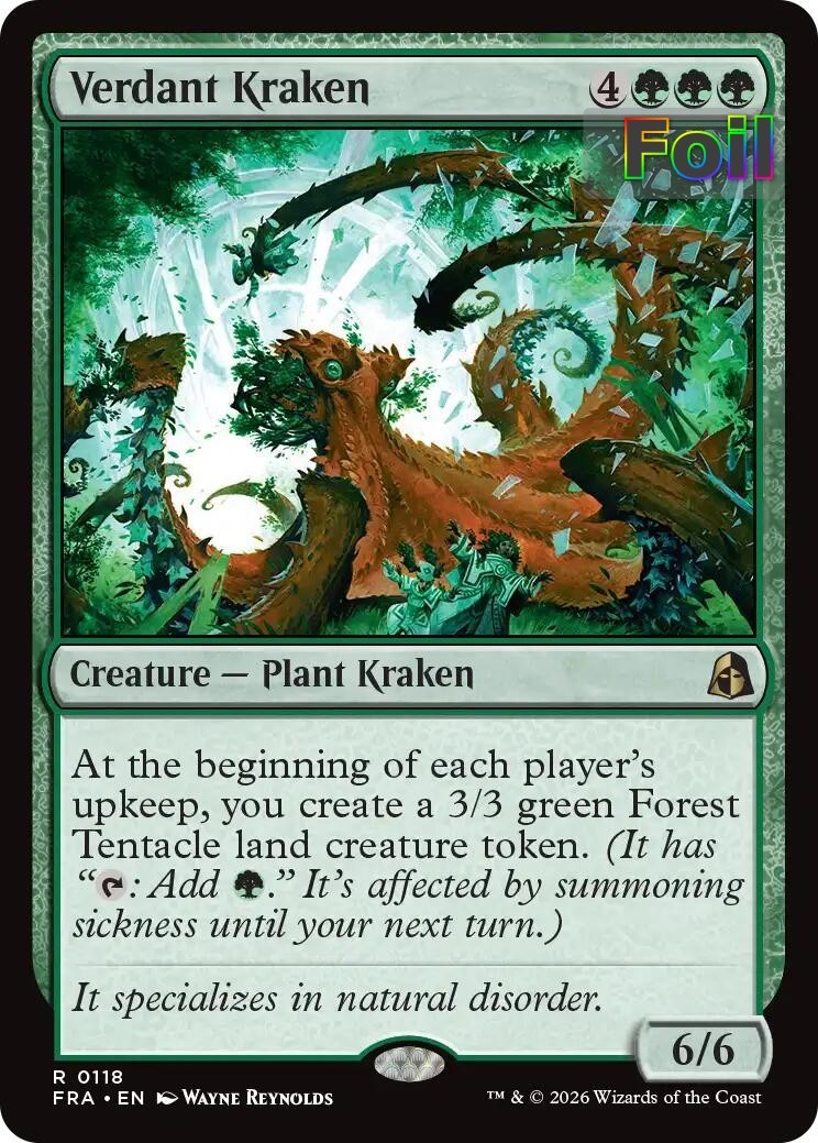 MTG FRA *FOIL* R Verdant Kraken #118 NM MTG FRA *FOIL* R Verdant Kraken #118 NM