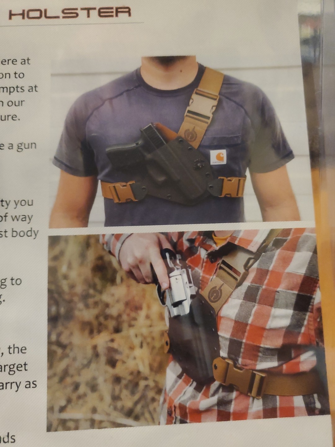 Gunfighters INC Kenai Kydex Chest Holster Right Handed Fits Sig P290 New