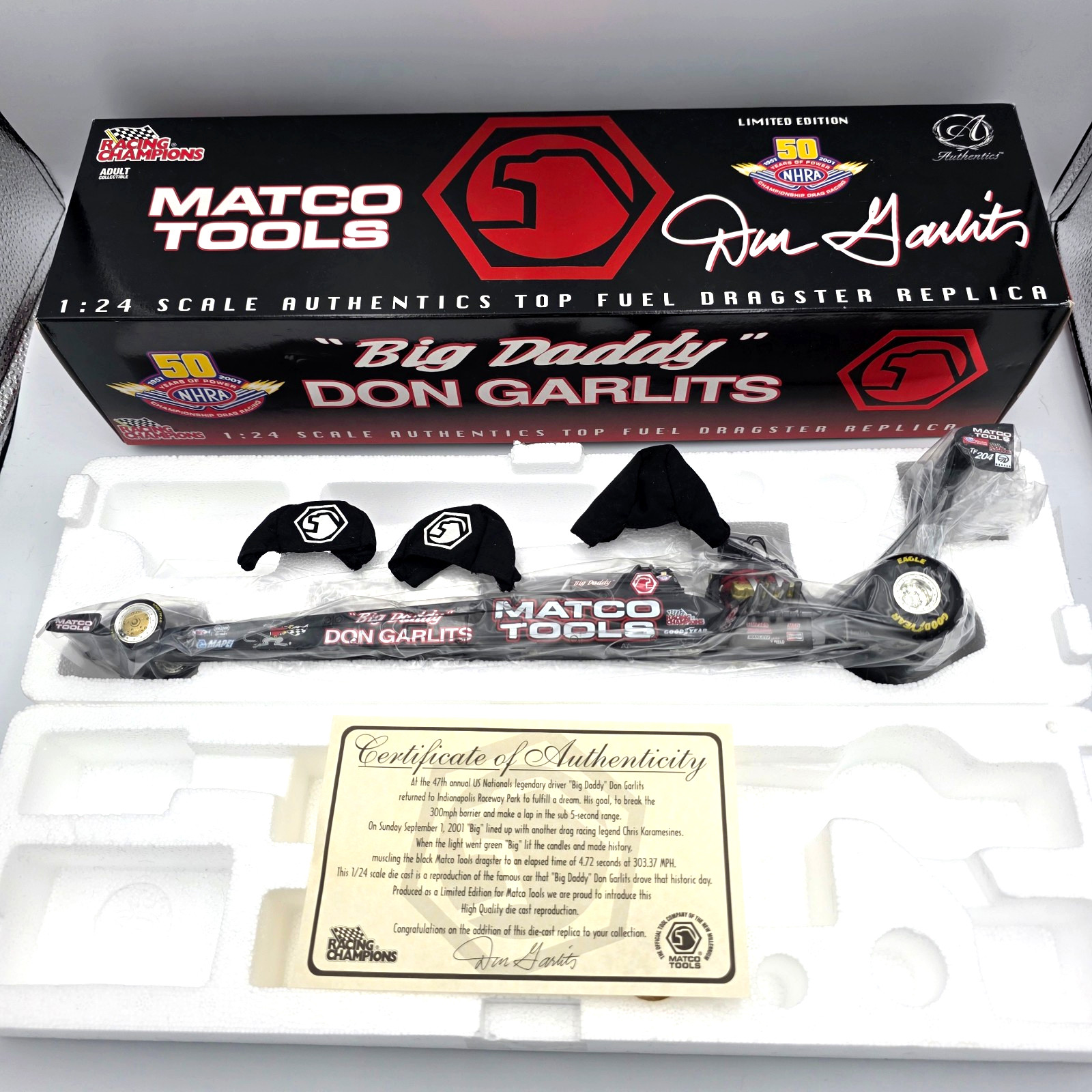 NEW 2001 Big Daddy Don Garlits NHRA Top Fuel Dragster Matco Tools 1:24 Diecast