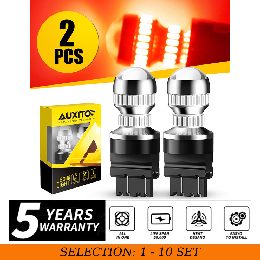 2-20X AUXITO 3157 Red Lamp LED Brake Tail Light Bulb Error Free 4014SMD 54H 12V