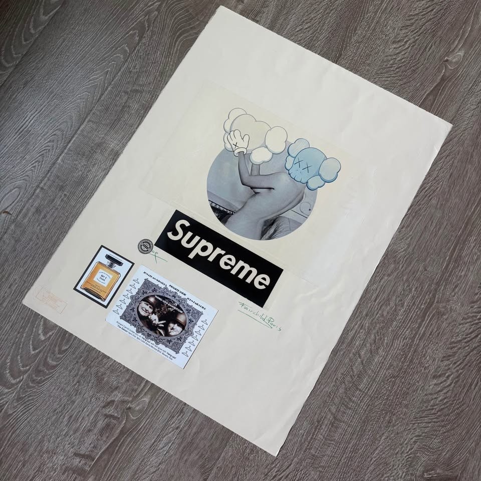 *SUPER RARE* Supreme Fairchild Paris Kaws Poster *SUPER RARE* Supreme Fairchild Paris Kaws Poster