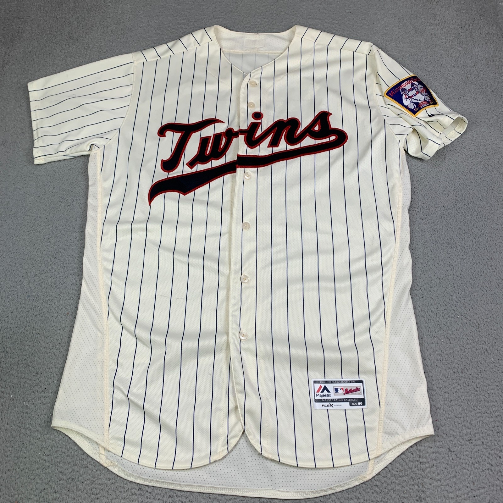 Minnesota Twins Majestic Flex Base Jersey Size 50 Anniversary Field of Dreams