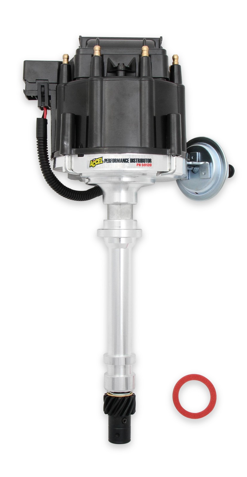 59130 Accel HEI GM Distributor - Ready-to-Run w/Coil - Chevy SBC/BBC - Black Cap