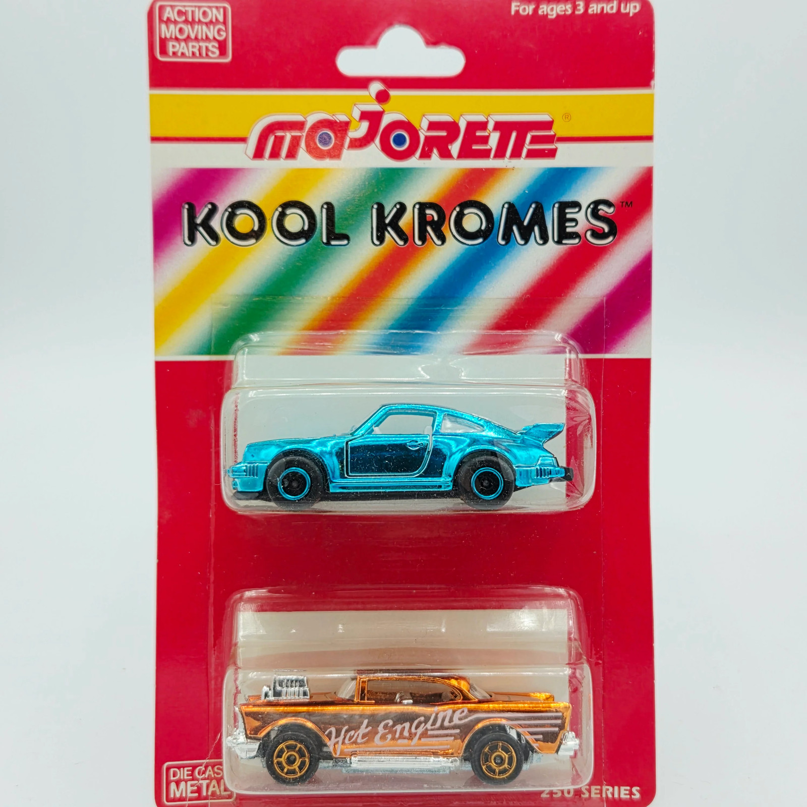 Majorette Porsche 911 #209 / \'57 Chevy Bel Air #223 (1990 Kool Kromes - 200