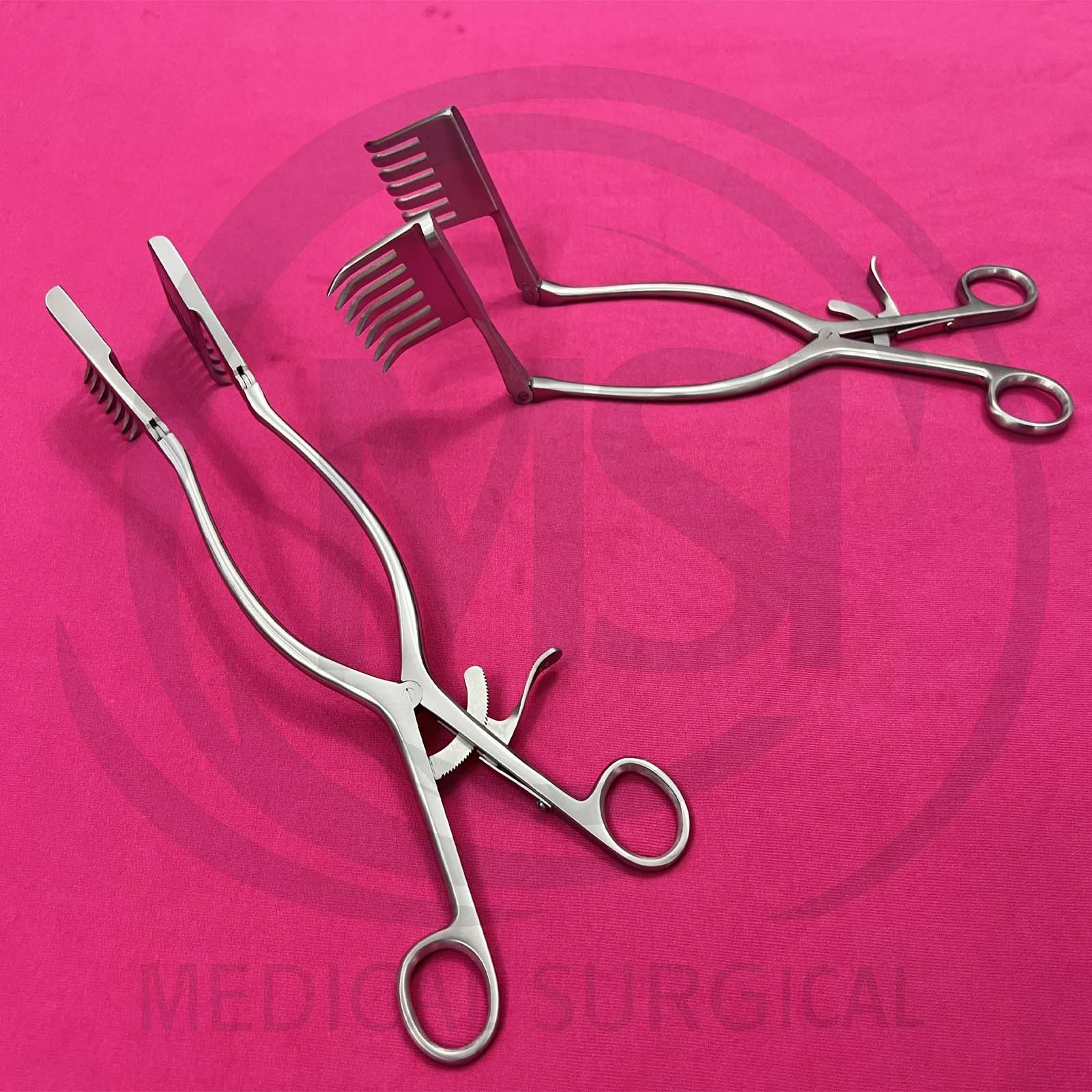 Beckmann Eaton Self Retaining Retractor 12.5 7x7 Sharp Prongs German Stainless Beckmann Eaton Self Retaining Retractor 12.5 7x7 Sharp Prongs German Stainless