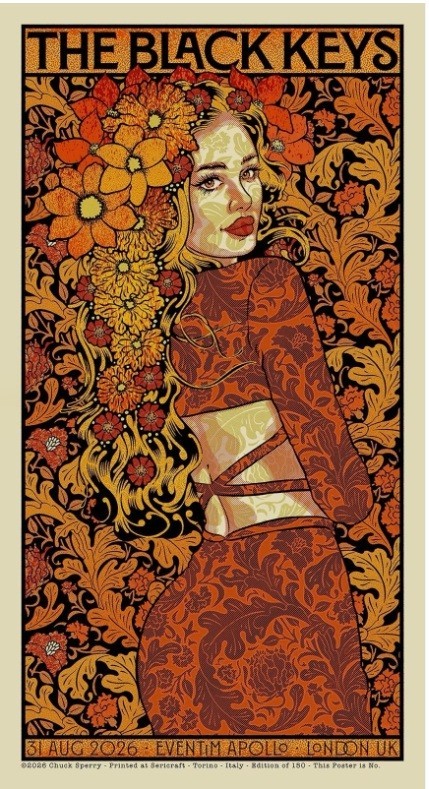 The Black Keys August 31st Chuck Sperry London Poster Print Dan Patrick PRESALE