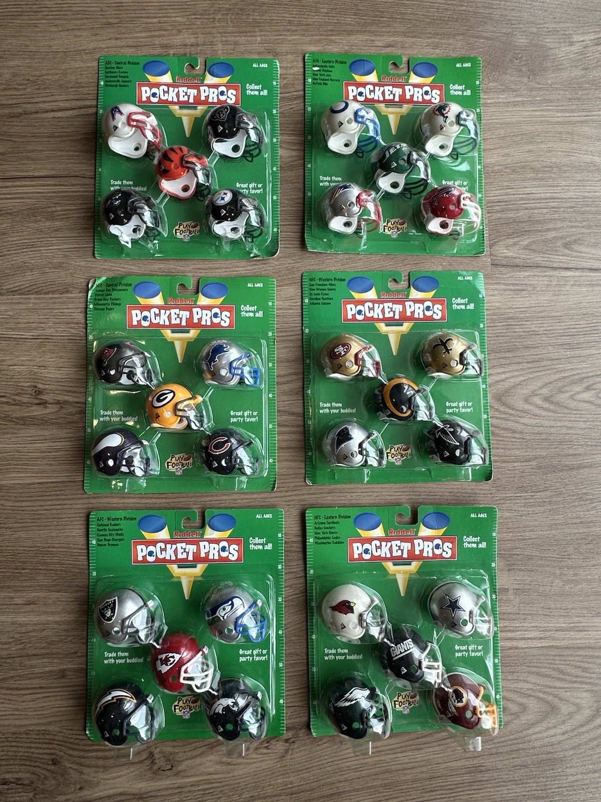 Vintage 1997 NFL Pocket PROS Riddell Mini Football Helmets Divisions Complete Vintage 1997 NFL Pocket PROS Riddell Mini Football Helmets Divisions Complete