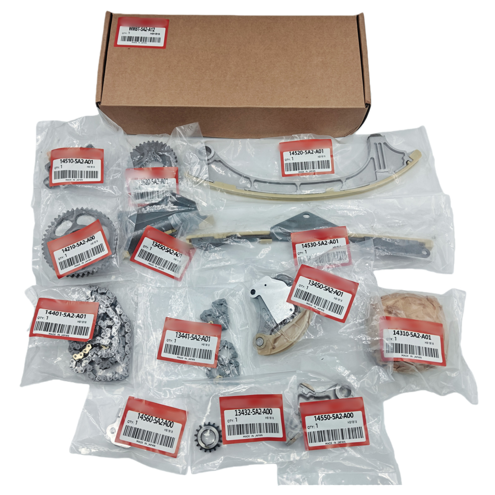 13PCS OEM VVT Timing Chain Kit For 2013-2017 HONDA ACCORD 2.4L K24W1 CR-V K24W9