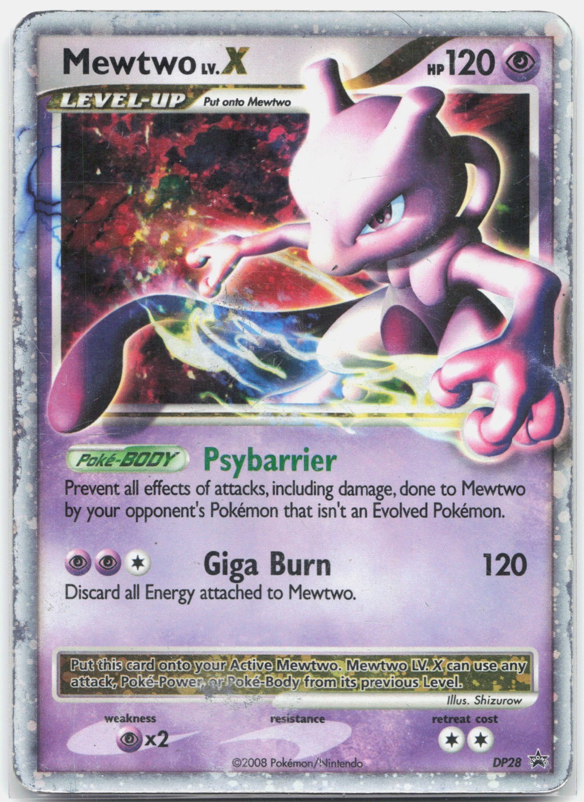 Mewtwo LV.X Promo Diamond and Pearl Promos PR Psychic Holo DP28 2007 HP Mewtwo LV.X Promo Diamond and Pearl Promos PR Psychic Holo DP28 2007 HP