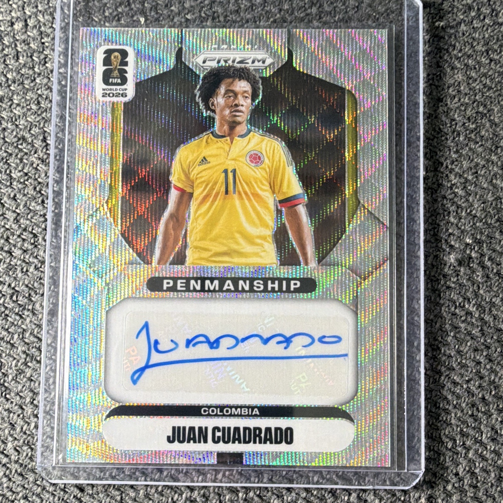 Panini Prizm World Cup 2026 Juan Cuadrado Colombia Signatures Auto #S-JCU Panini Prizm World Cup 2026 Juan Cuadrado Colombia Signatures Auto #S-JCU